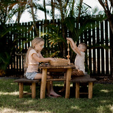Q Toys Dark Tree Table and Bench Set