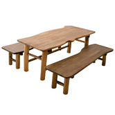 Q Toys Dark Tree Table and Bench Set