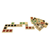 Q Toys Q Toys 28 Piece Rubberwood Sensory Domino Set