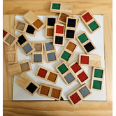 Q Toys Q Toys 28 Piece Rubberwood Sensory Domino Set