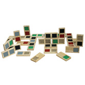 Q Toys Q Toys 28 Piece Rubberwood Sensory Domino Set