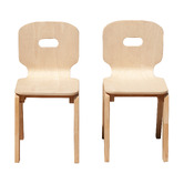 Q Toys Q Toys Kids' Amber Rubberwood Chairs