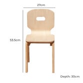 Q Toys Q Toys Kids' Amber Rubberwood Chairs