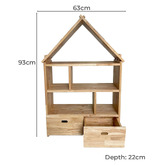 Q Toys Q Toys Kids&#039; Wonder House Rubberwood Bookshelf