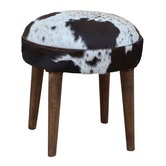 The Decor Store Winnifred Short Cow Hide Stool
