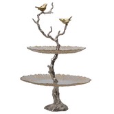 The Decor Store Bird &amp; Tree 2 Tier Cake Stand