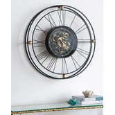 The Decor Store 80cm Fortuna Metal Wall Clock
