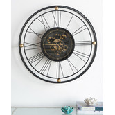 The Decor Store 80cm Fortuna Metal Wall Clock