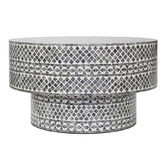 The Decor Store Denise Round Capiz Shell Coffee Table