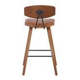 The Decor Store 69.5cm  Tan Retro Faux Leather Barstool