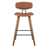 The Decor Store 69.5cm  Tan Retro Faux Leather Barstool