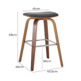 The Decor Store 68cm Dillon Faux Leather Barstool