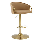 The Decor Store Marx Faux Leather Adjustable Barstool