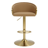 The Decor Store Marx Faux Leather Adjustable Barstool