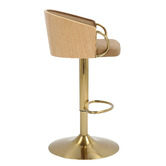 The Decor Store Marx Faux Leather Adjustable Barstool