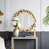 The Decor Store Gold Ivy Metal Wall Mirror