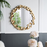 The Decor Store Gold Ivy Metal Wall Mirror