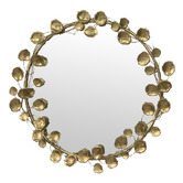 The Decor Store Gold Ivy Metal Wall Mirror