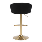 The Decor Store Amell Velvet Adjustable Bar Stool