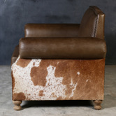 The Decor Store Zekria Buffalo Leather &amp; Cowhide Armchair