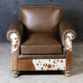The Decor Store Zekria Buffalo Leather &amp; Cowhide Armchair
