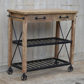 The Decor Store Rustic Kitchen Trolley