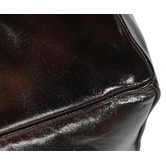 The Decor Store Brown Panel Goat Leather Ottoman
