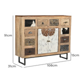 The Decor Store Natural Sunny Cowhide Chest of Drawers