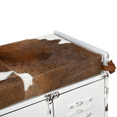 The Decor Store Chiko Metal &amp; Cow hide Bench