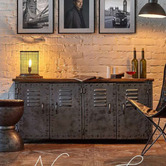 The Decor Store Orion 4 Door Iron Sideboard
