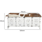 The Decor Store Chiko Metal &amp; Cow hide Bench