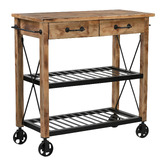 The Decor Store Ulani Recycled Mango Wood Kitchen Trolley