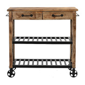 The Decor Store Ulani Recycled Mango Wood Kitchen Trolley