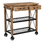 The Decor Store Ulani Recycled Mango Wood Kitchen Trolley
