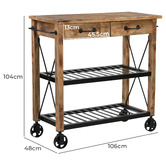The Decor Store Ulani Recycled Mango Wood Kitchen Trolley