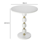 The Decor Store Ayden Marble Side Table