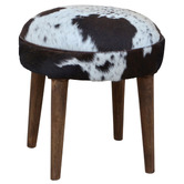 The Decor Store Winnifred Short Cow Hide Stool