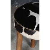 The Decor Store Winnifred Short Cow Hide Stool
