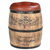 The Decor Store Moet et Chandon Wood &amp; Leather Storage Ottoman