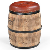 The Decor Store Moet et Chandon Wood &amp; Leather Storage Ottoman