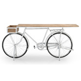 The Decor Store White Vintage-Style Bicycle Bar Table