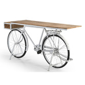 The Decor Store White Vintage-Style Bicycle Bar Table