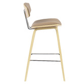 The Decor Store 68cm Leigh Oak Wood Bar Stool