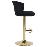 The Decor Store Caleb Velvet Adjustable Bar Stool