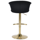 The Decor Store Caleb Velvet Adjustable Bar Stool