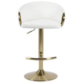 The Decor Store Blanca Faux Leather Adjustable Bar Stool