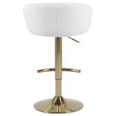 The Decor Store Blanca Faux Leather Adjustable Bar Stool