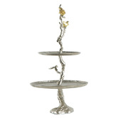 The Decor Store Epiphany 2 Tier Aluminium Cake Stand