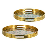 The Decor Store 2 Piece Eleanora Decorative Trays