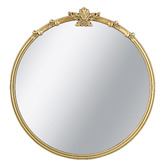 The Decor Store Athena Round Iron Framed Wall Mirror